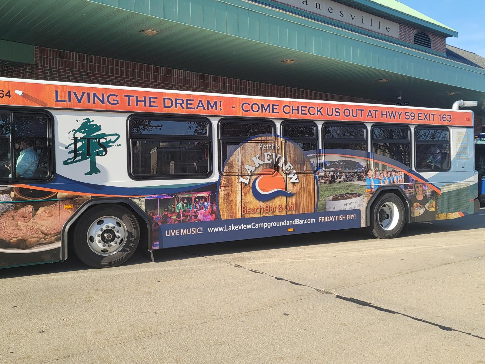 lakeview full side bus ad