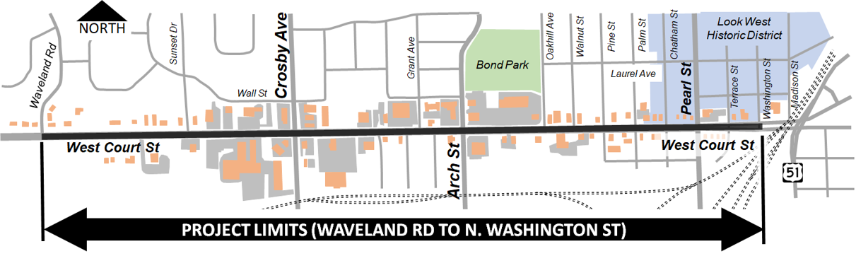 W Court Street Map Image