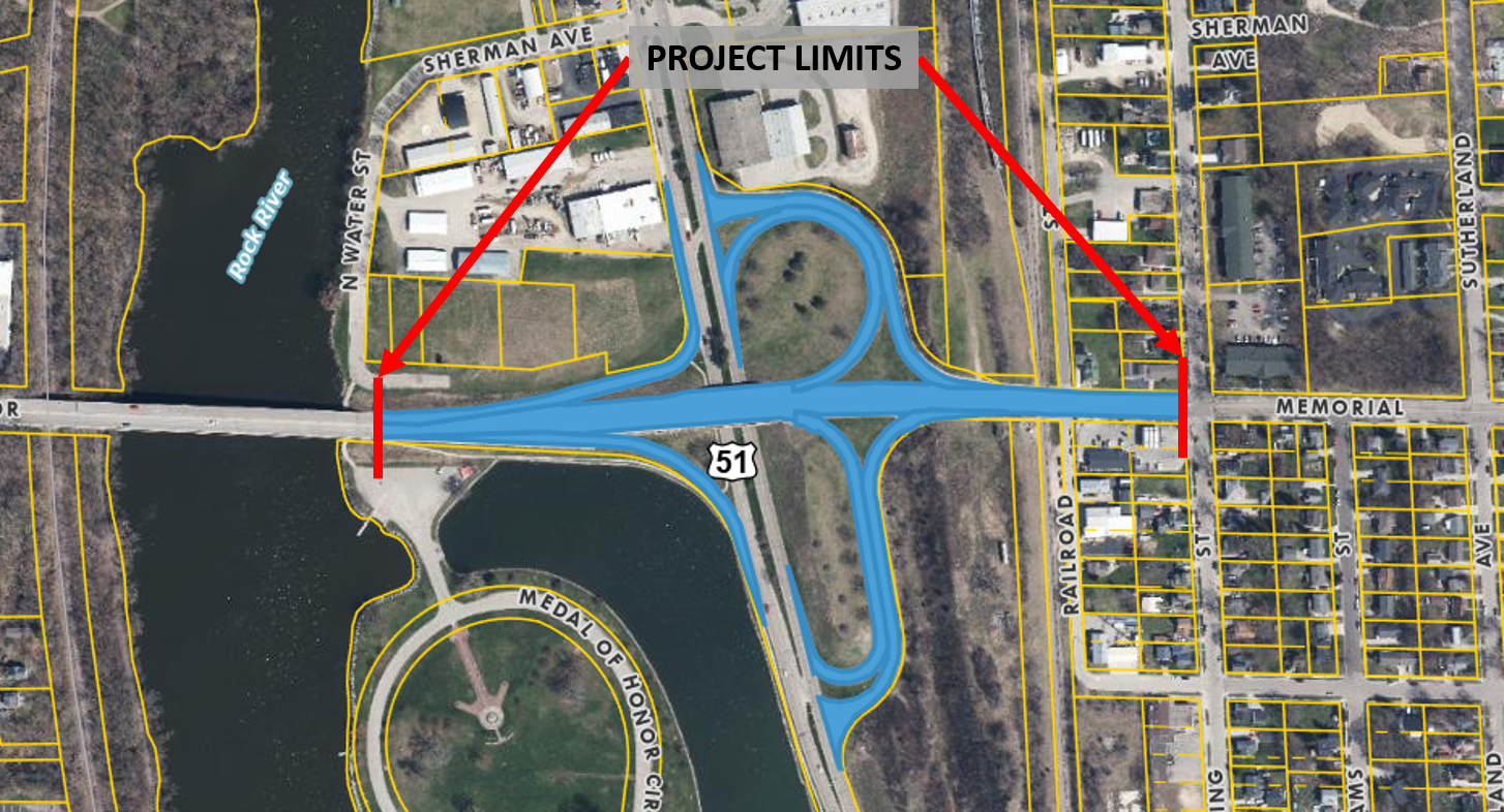 E. Memorial Drive Map